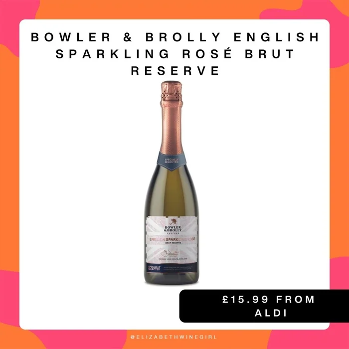Fortnum & Mason sparkling tea bottle on a white background with colourful pink and orange border