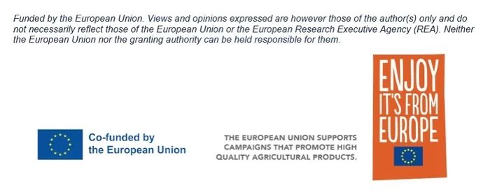 European Union funding and Enjoy It’s From Europe campaign logos