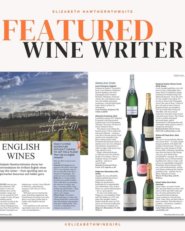 This England feature on English wines by Elizabeth Hawthornthwaite
