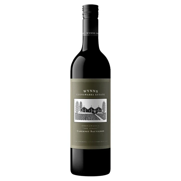 Bottle of Wynns Coonawarra Estate Cabernet Sauvignon wine against a white background