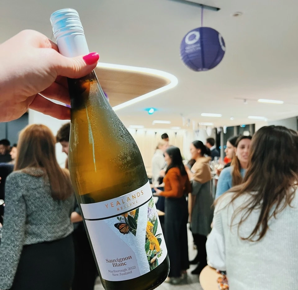 Yealands Reserve Sauvignon Blanc from Marlborough at a corporate wine tasting
